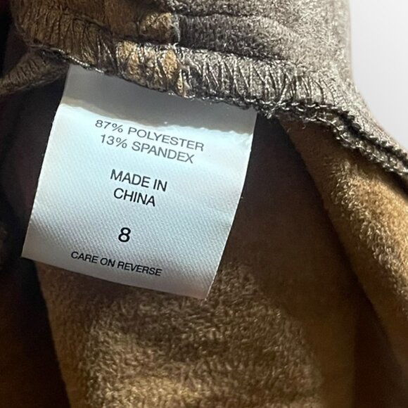 New York And Company Faux Suede Patchwork Mini Skirt Size 8 - Picture 5 of 5